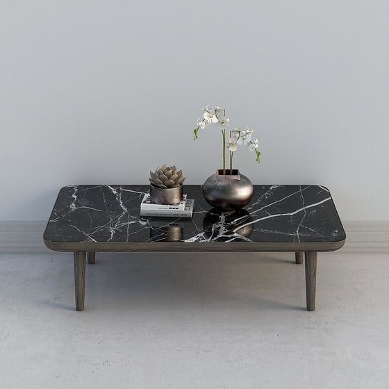 簡歐客廳黑色茶幾Coffee Table