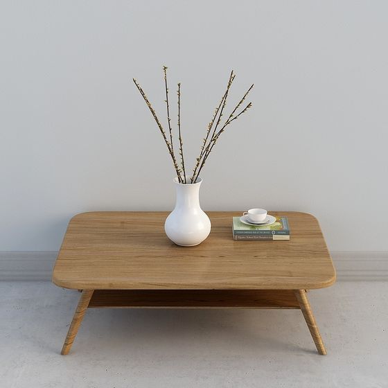 Stylish Wooden Coffee Table 3D model