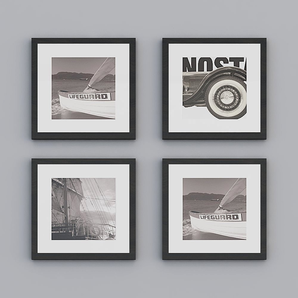 ภาพวาดตกแต่งสีดำโมเดิร์น