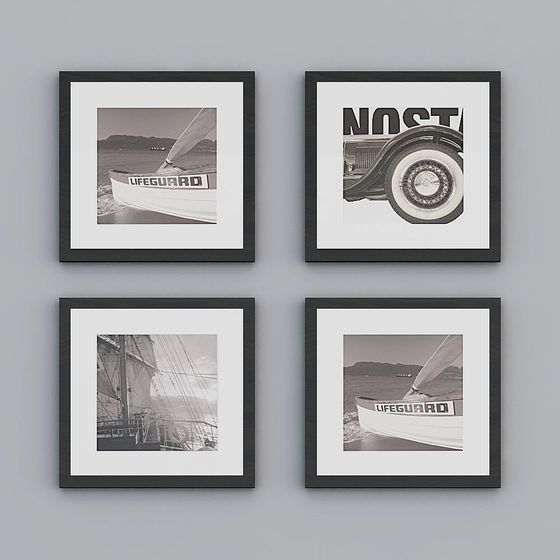 ภาพวาดตกแต่งสีดำโมเดิร์น