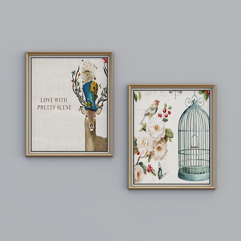 Modern wood-colored decorative painting Stroke