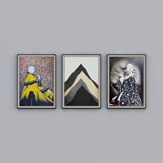 Abstract Low-Poly 3D Art Series Model