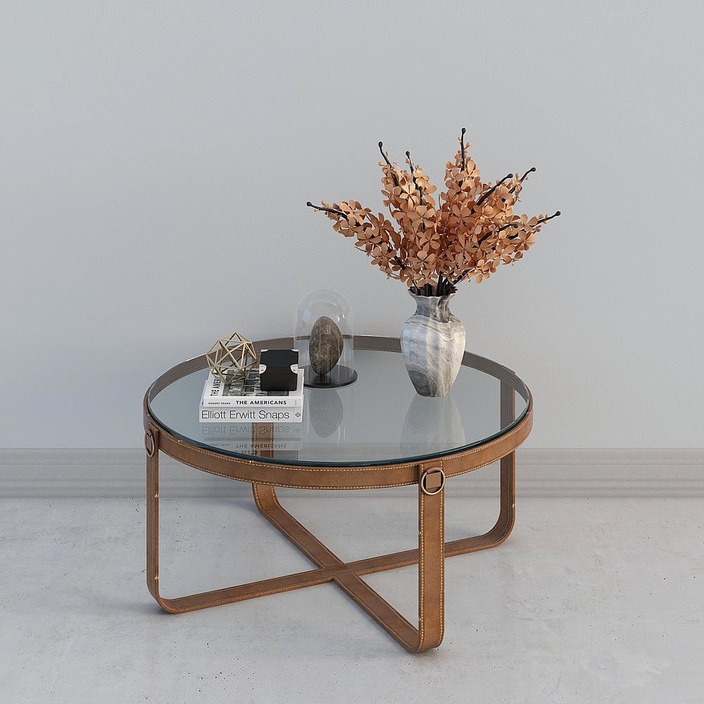 Mesa de café color tierra de sala de estar Jane O