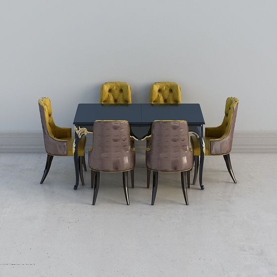 Elegant Dining Table Set 3D model