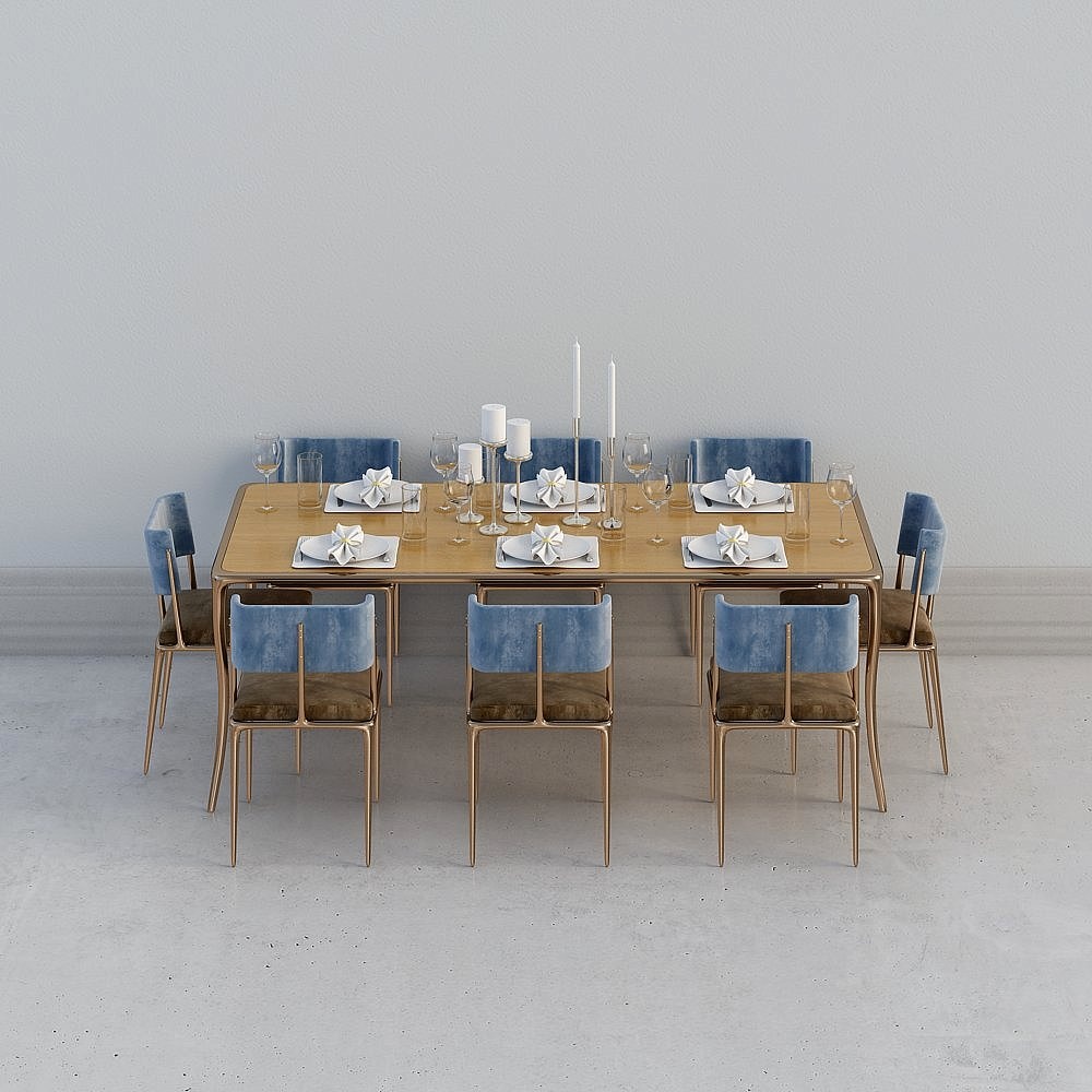 Modern yellow dining table combination Dining Set