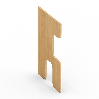 Bamboo Shelf Low Polygon 3D model