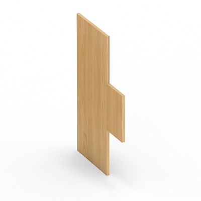 Stylish Bamboo Panel Low-Poly 3D model