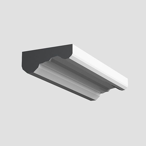 White Trim Line 3D Model in Ash Finish