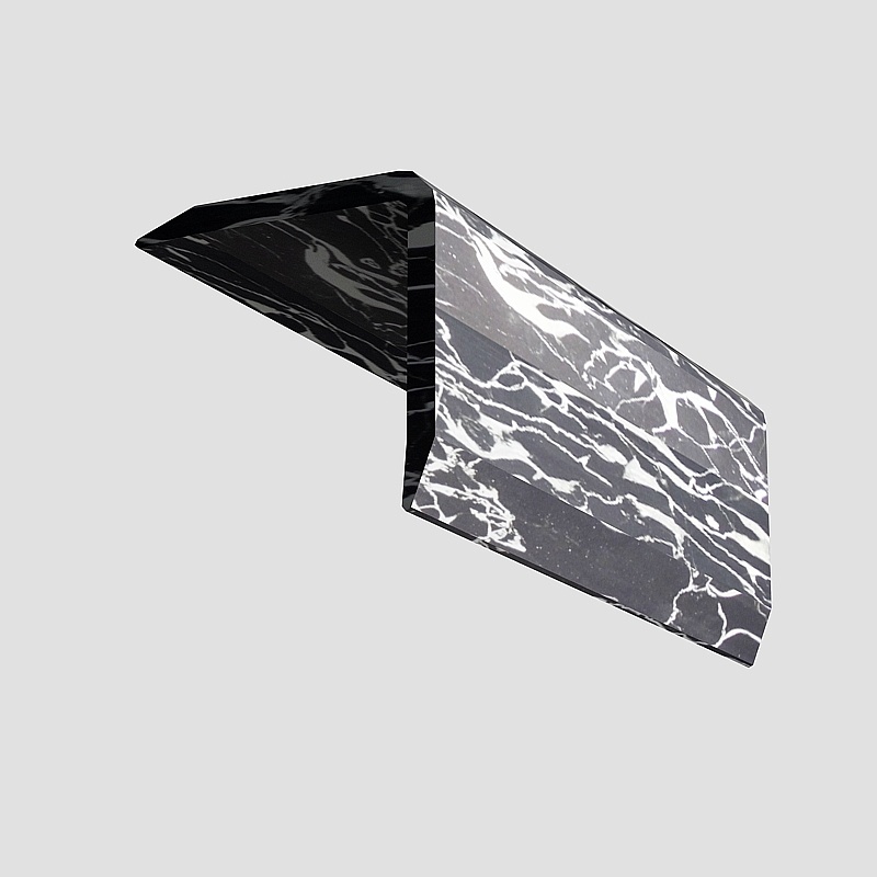 Elegant Black Marble Low-Polygon 3D Model