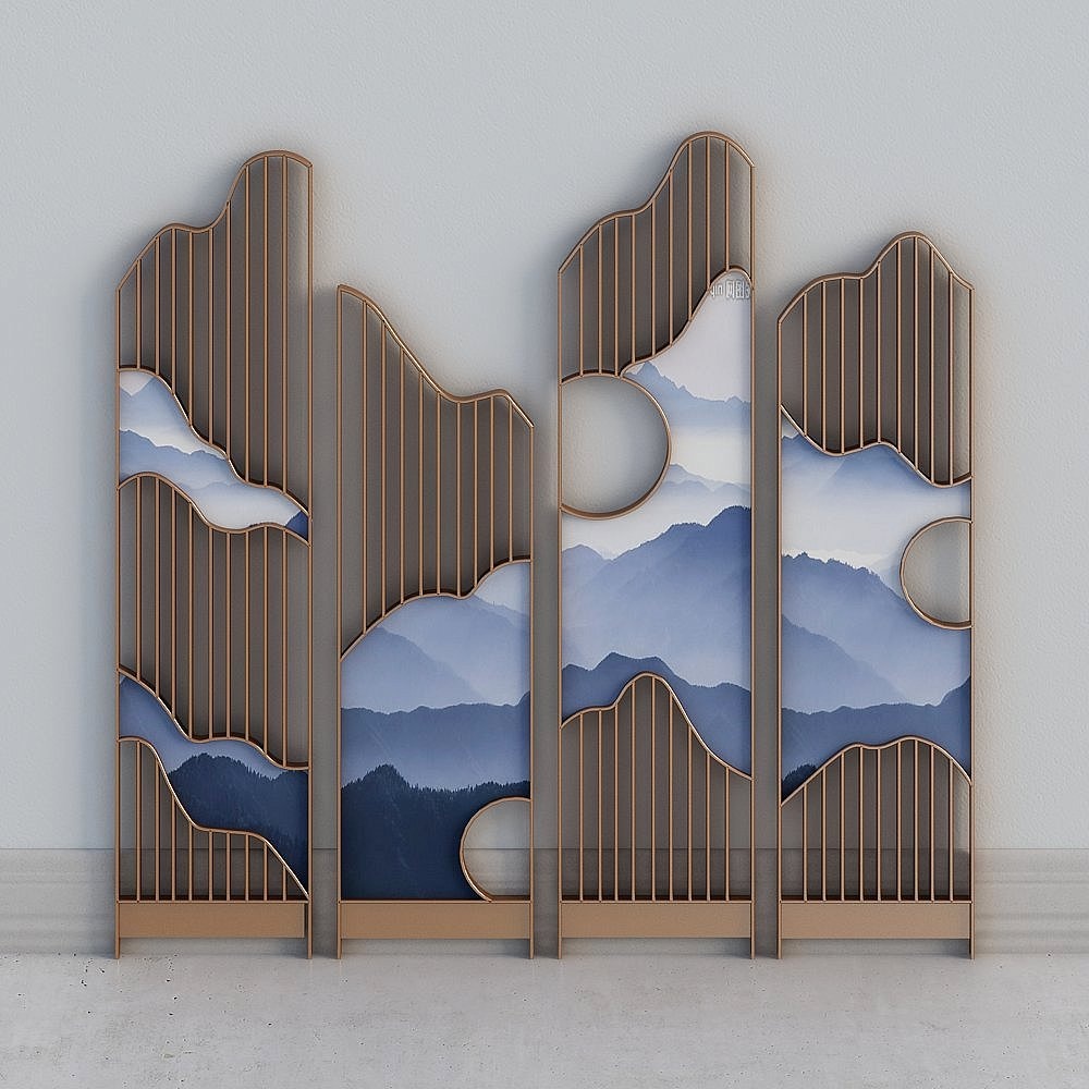 Simple European wooden color partition Partition