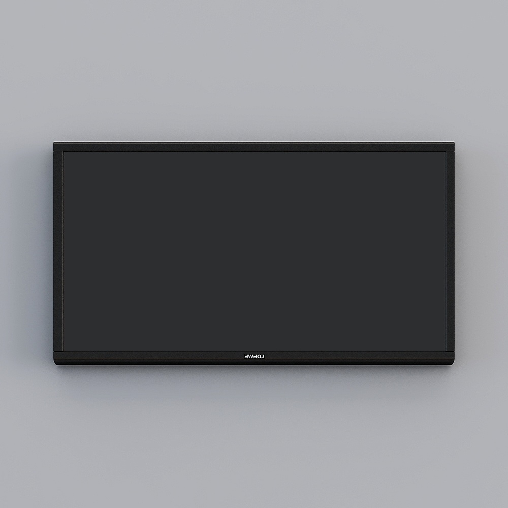 Modern Low-Poly Wall-Mounted TV 3D model