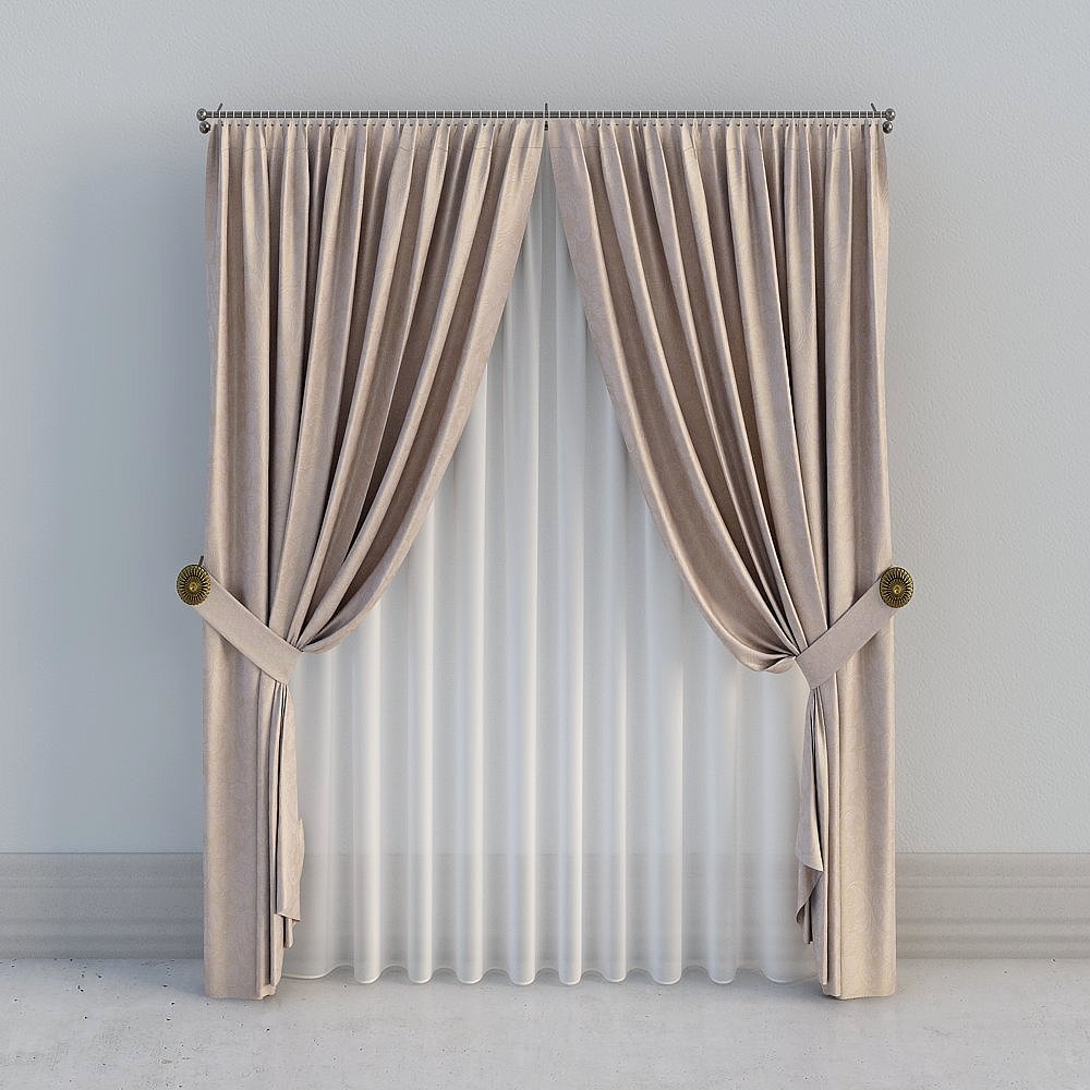 Simple European pink Curtains Curtain
