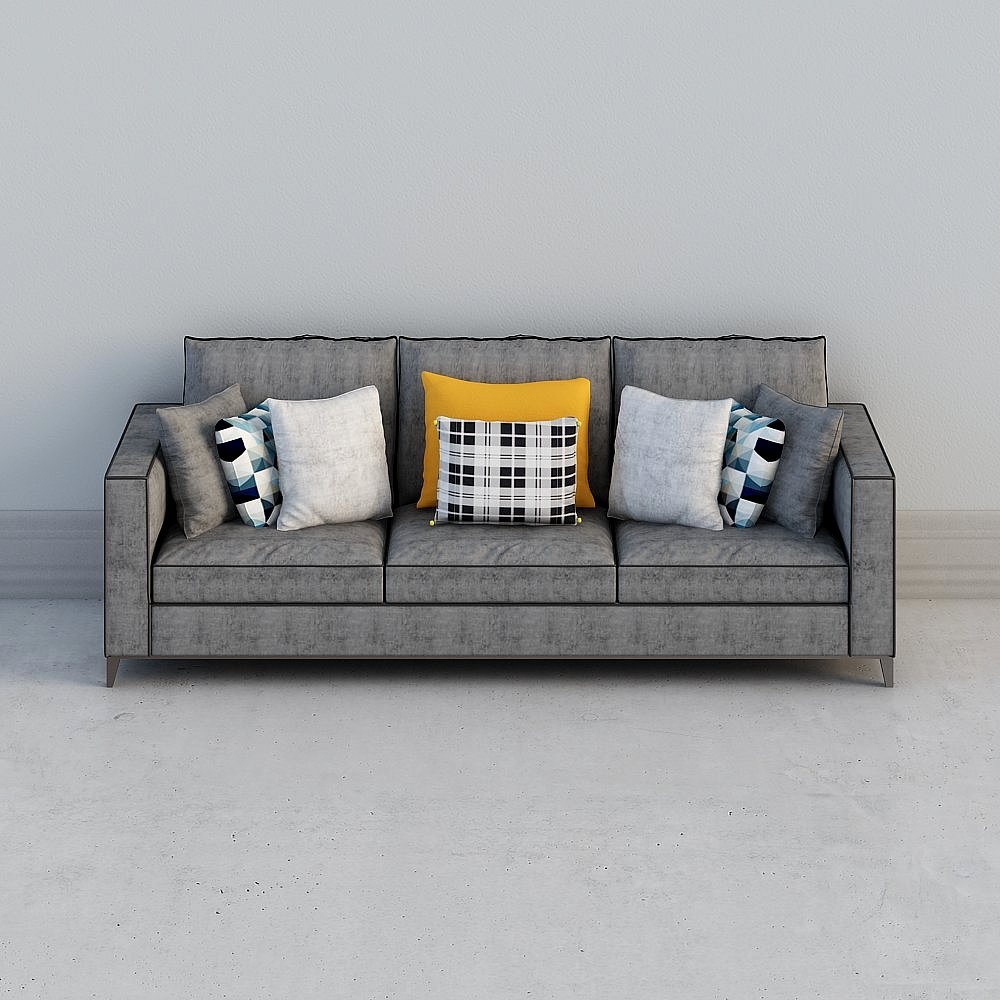 Modern gray sofa Multiseater
