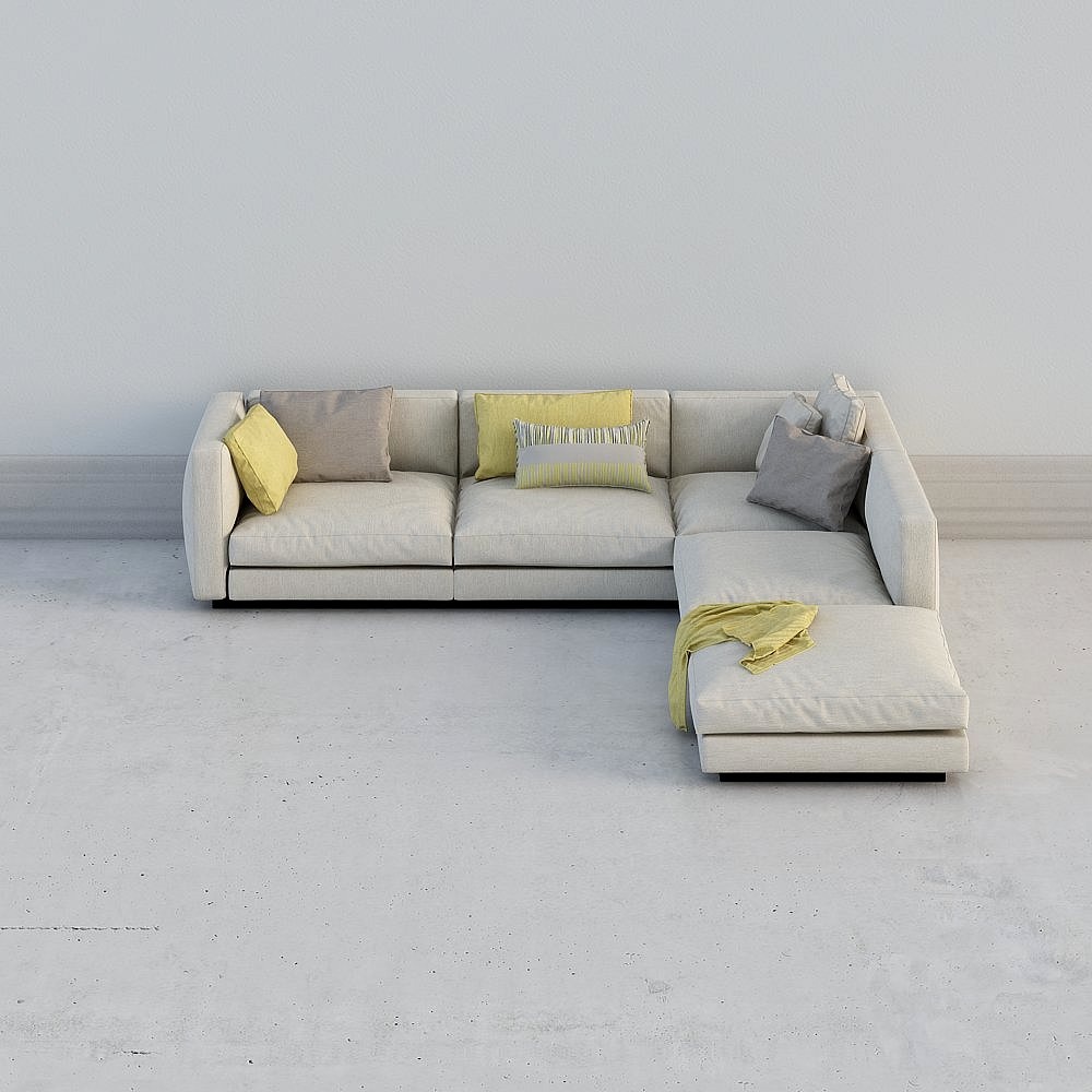 Modern white corner sofa Multiseater
