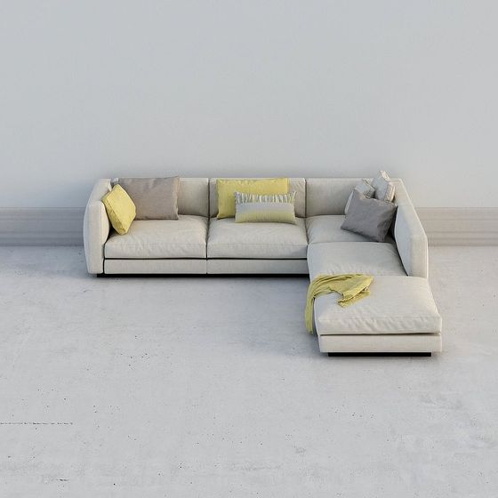 Elegant 3D Sofa Model for Contemporary Spaces