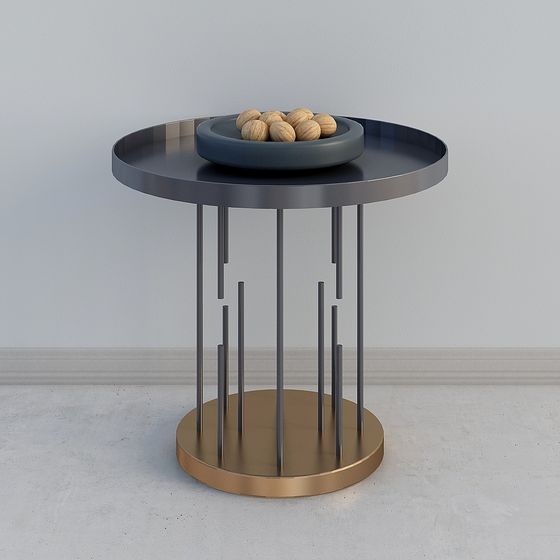Polygon Table 3d Contemporary Low Polygon Round Table 3D model