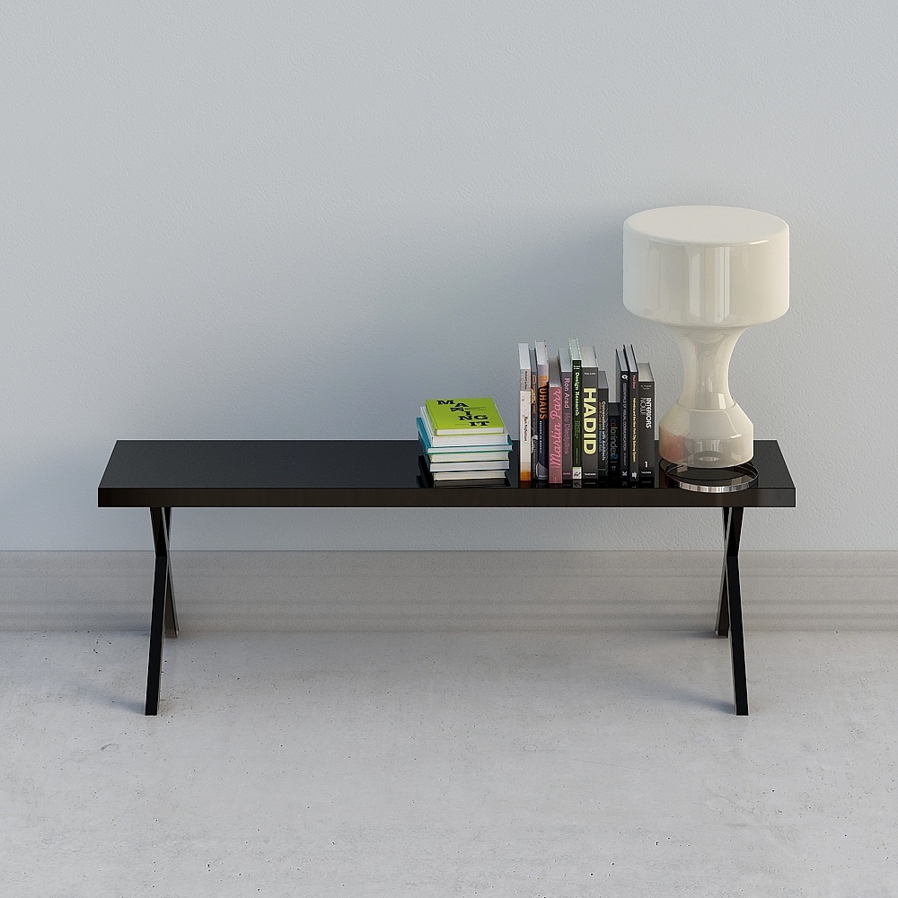 Coppia di tavolini da caffè neri moderni