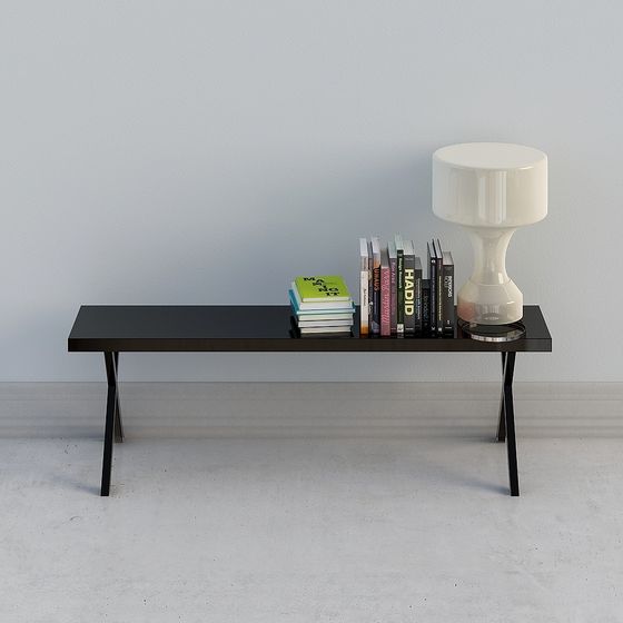 Coppia di tavolini da caffè neri moderni