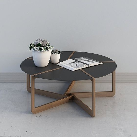 Bàn cà phê đen châu Âu đơn giản Bàn cà phê