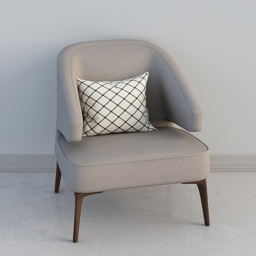 Simple European grey single sofa Single Sofa