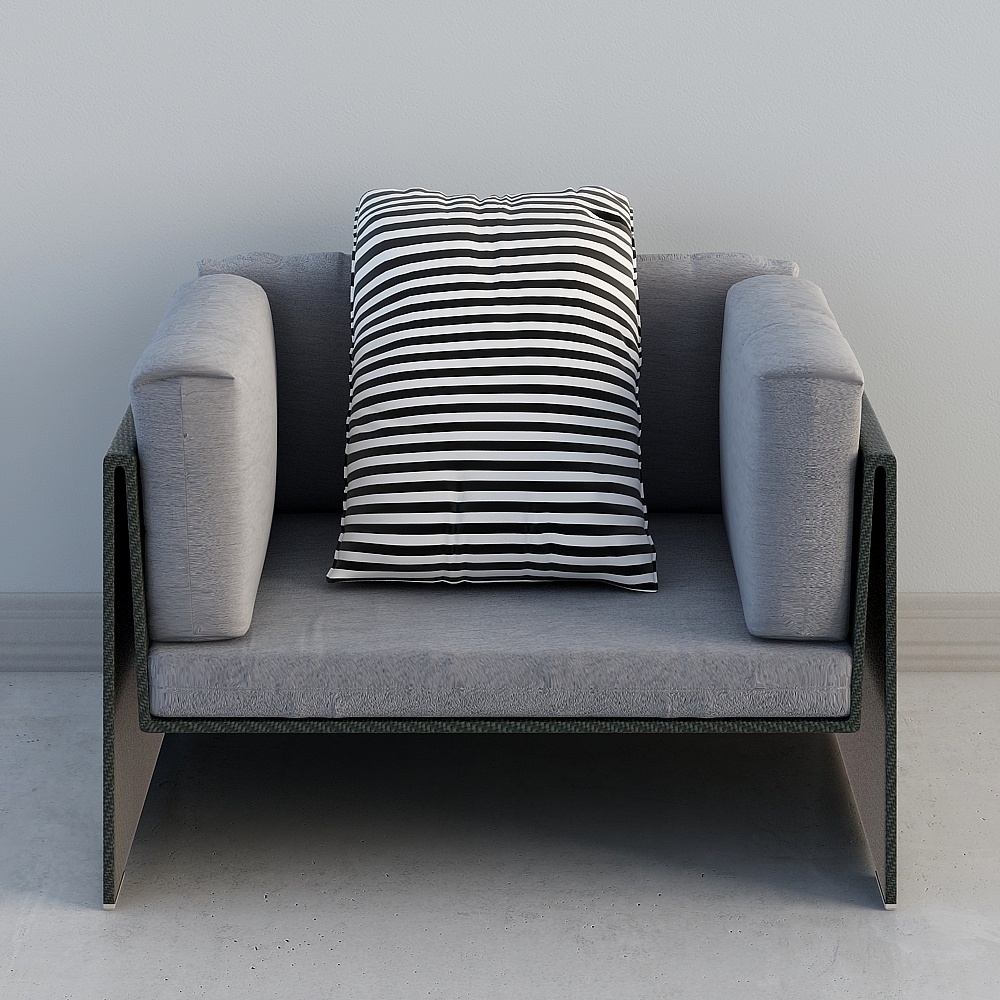 Divano singolo moderno grigio