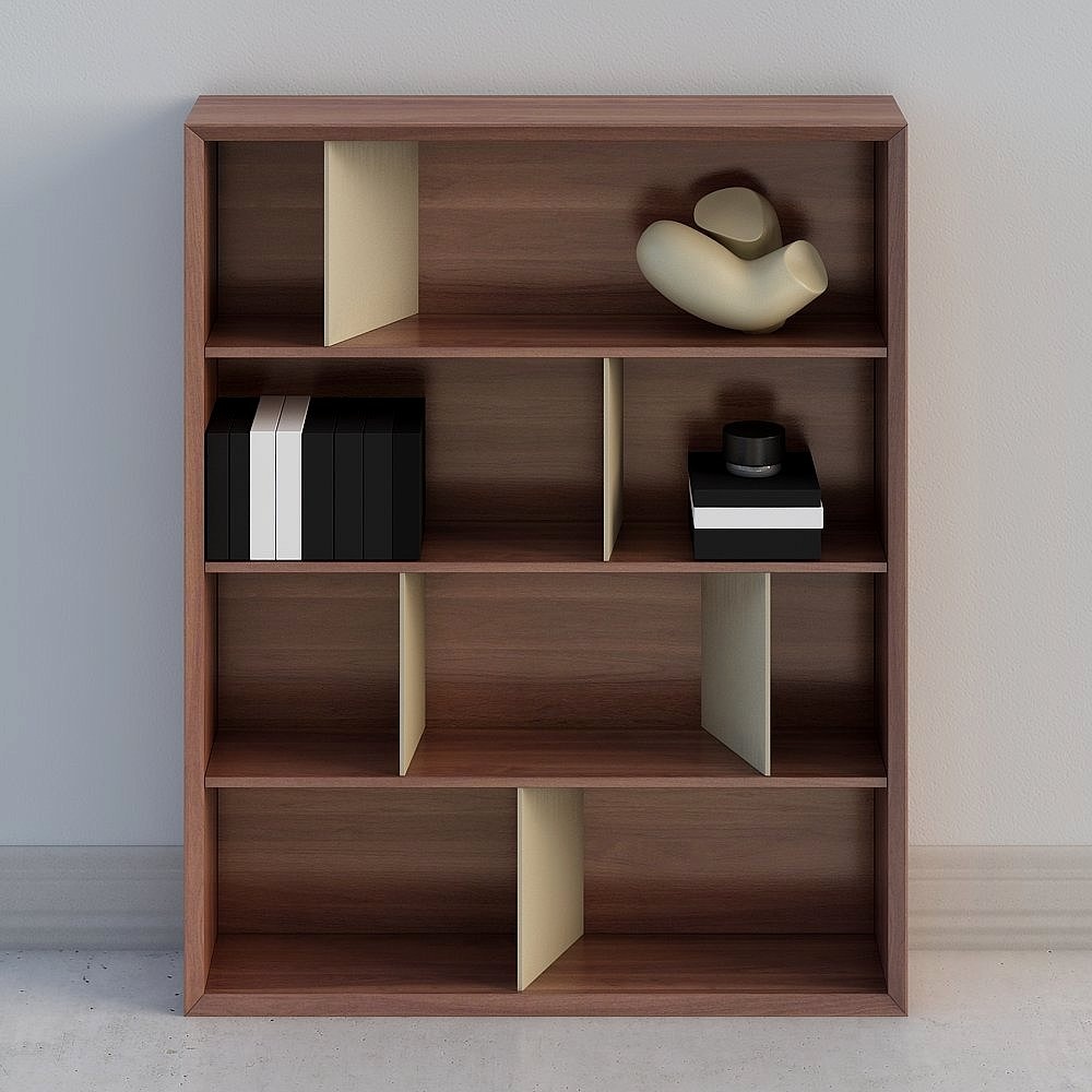 Estantería de caoba moderna