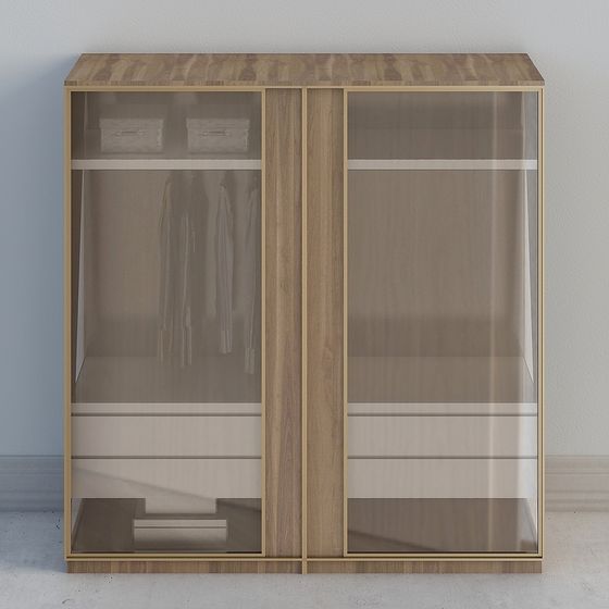 Tủ quần áo hiện đại màu gỗ sáng