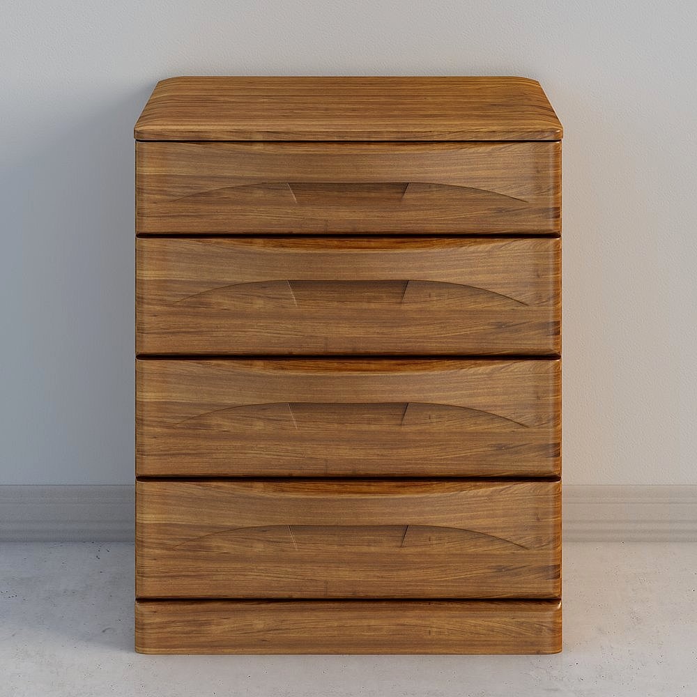 Elegant Low-Poly Nightstand 3D model