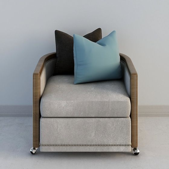 Stylish Low-Poly Sofa Chair 3D model