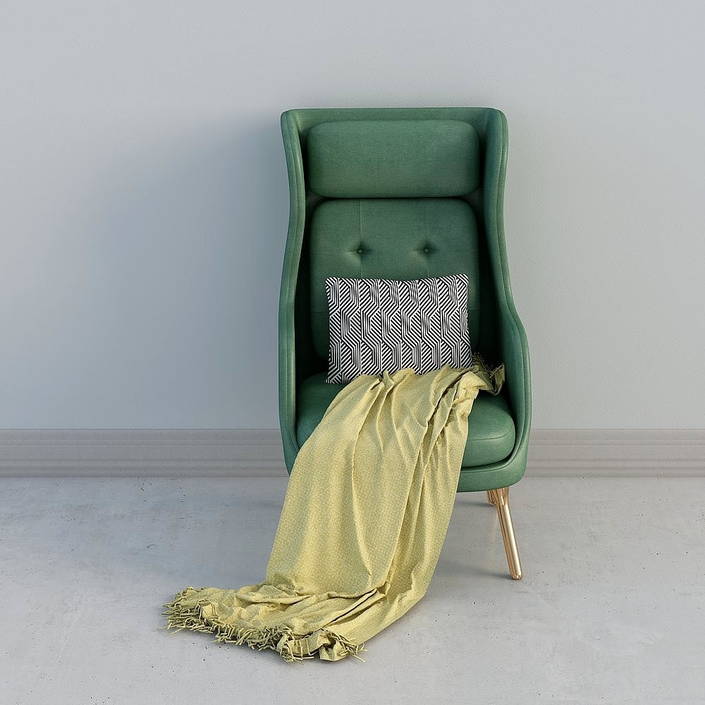 New Chinese green single sofa Single Sofa