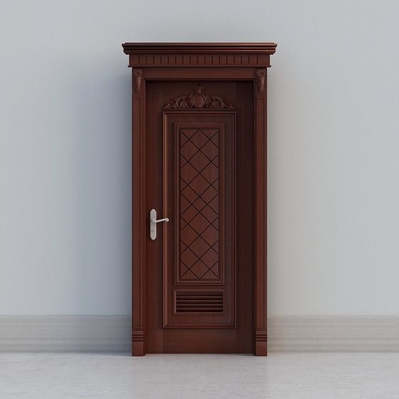 Classic Wooden Door 3D model