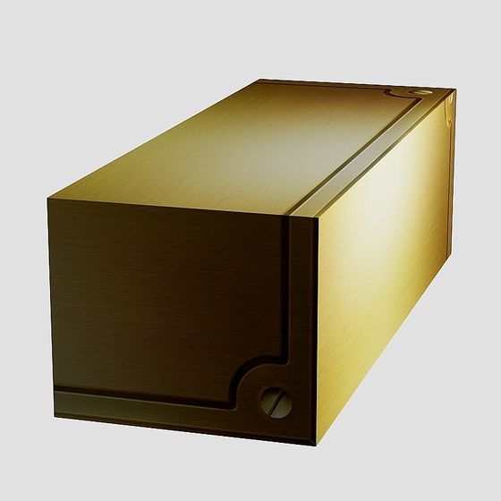 Luxurious Golden Drawer Cabinet 3D model