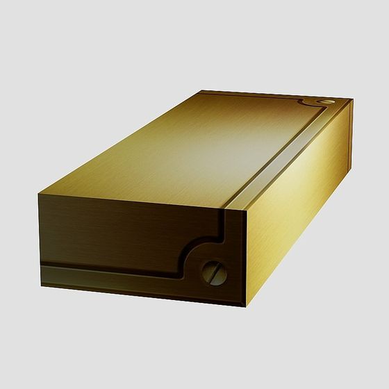 Elegant Golden Drawer 3D model