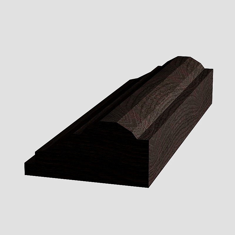 Vintage-Inspired Low Polygon Wood Trim 3D Model