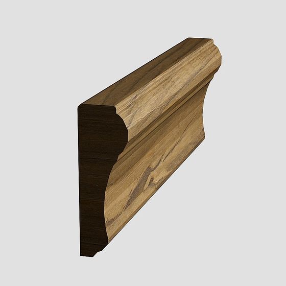 Vintage Oak Decorative Strip 3D model for Creative Projects