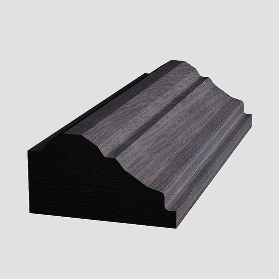 Vintage Wood Texture Decorative Strip 3D model