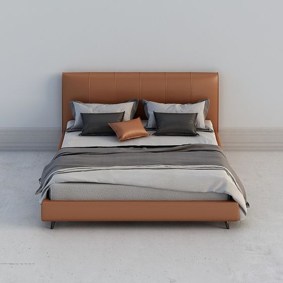 Modern Minimalist Bed Frame 3D Model