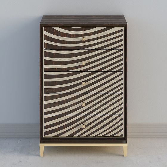 Stylish Drawer Cabinet 3D model for Modern Spaces