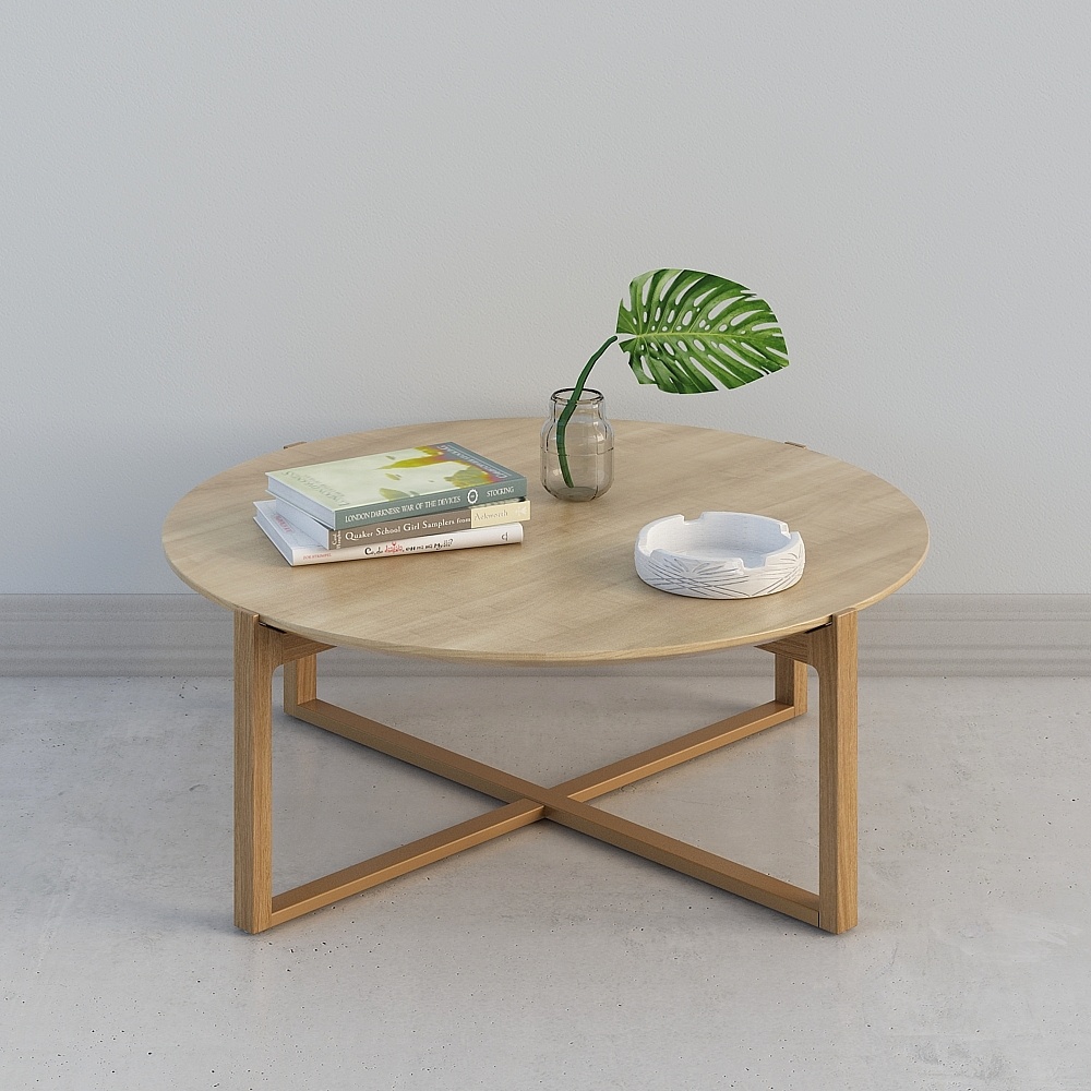 Conjunto de mesa de café/mesa de té/mesa de comedor de color madera clara de Jane Oumu