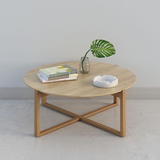 Conjunto de mesa de café/mesa de té/mesa de comedor de color madera clara de Jane Oumu