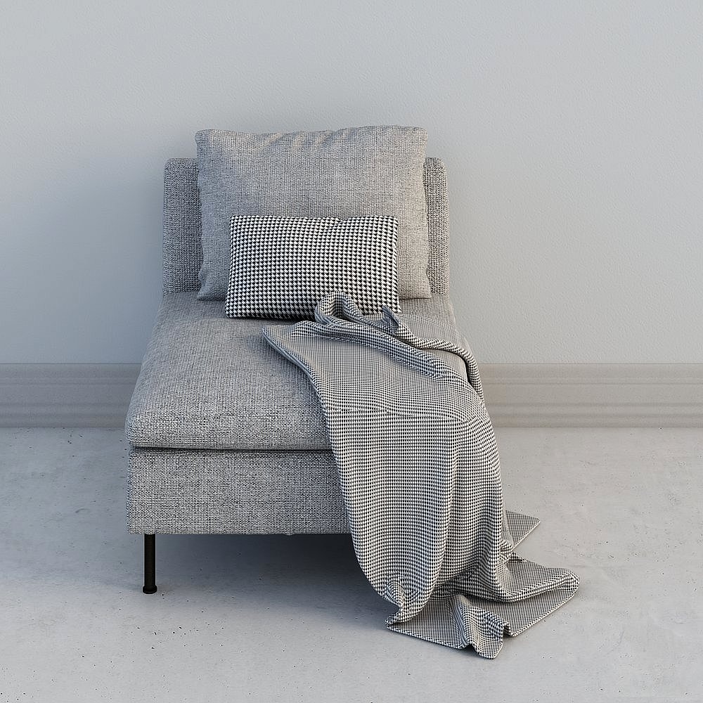 Simple European grey single sofa Single Sofa