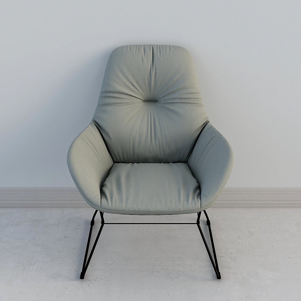 โซฟาเดี่ยวสีเขียวอเมริกัน