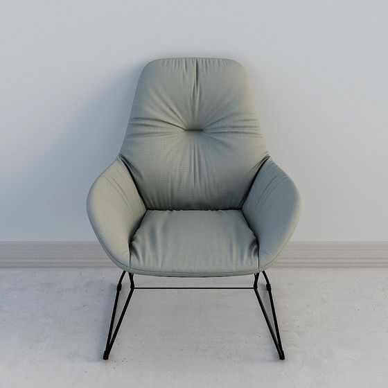 โซฟาเดี่ยวสีเขียวอเมริกัน