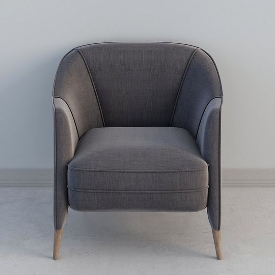 Cozy Lounge Chair 3D model for Modern Spaces