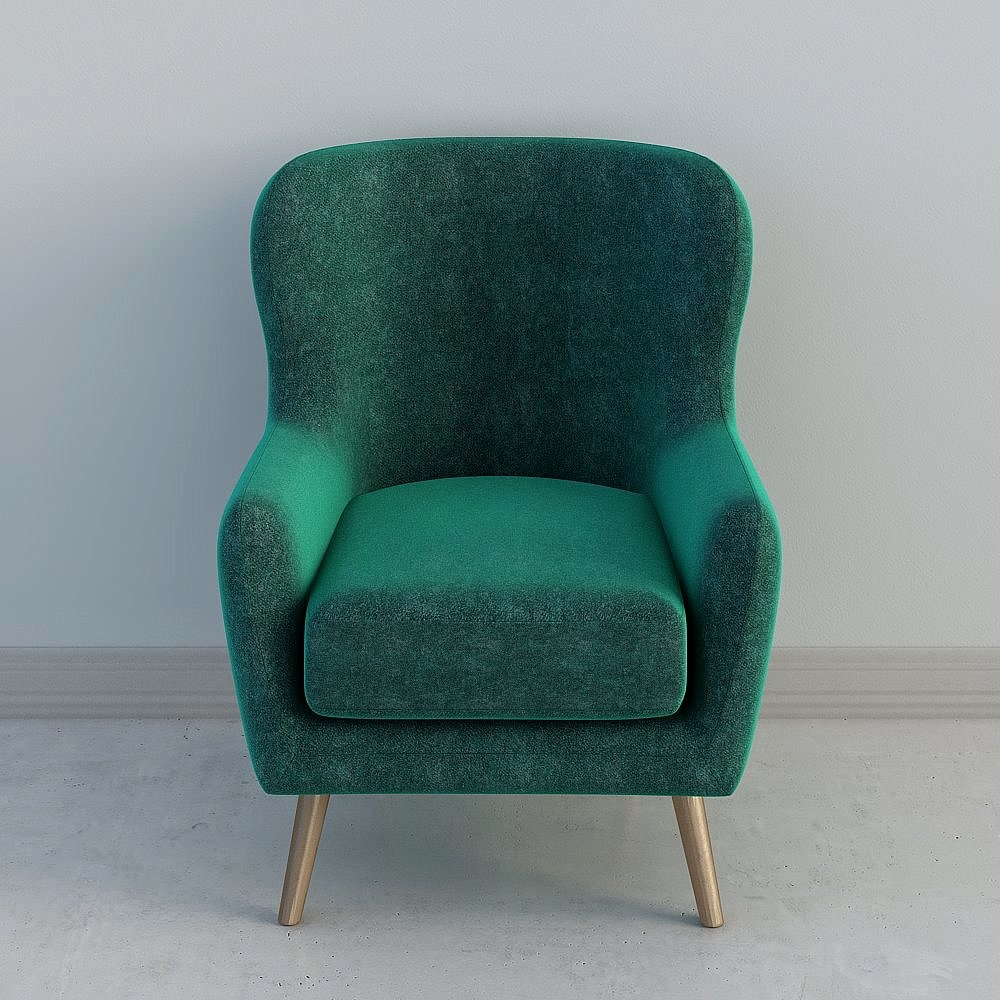 โซฟาเดี่ยวสีเขียวโมเดิร์น