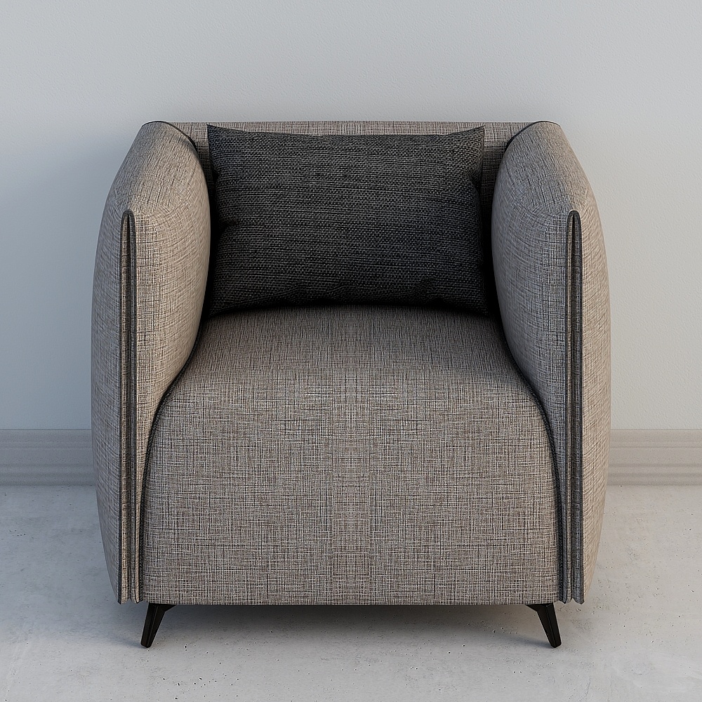 โซฟาเดี่ยวสีเทาของเจน โอ