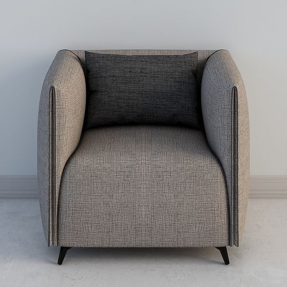 โซฟาเดี่ยวสีเทาของเจน โอ