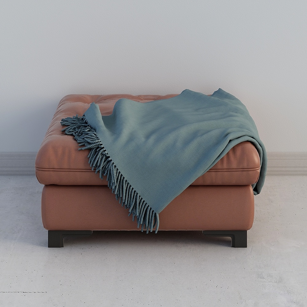 Cozy Sofa 3D model with Low-Poly Design