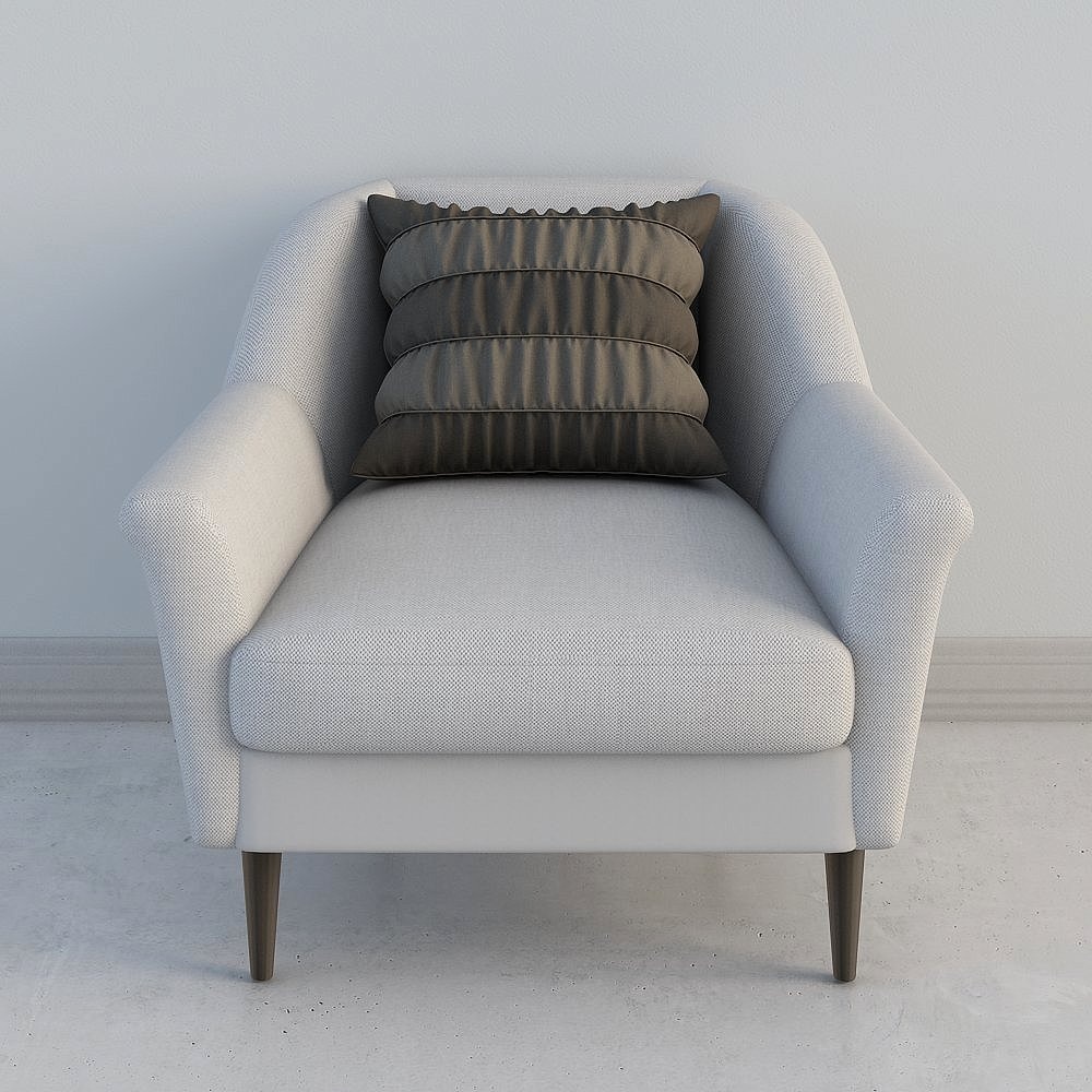 アメリカングレーのシングルソファ