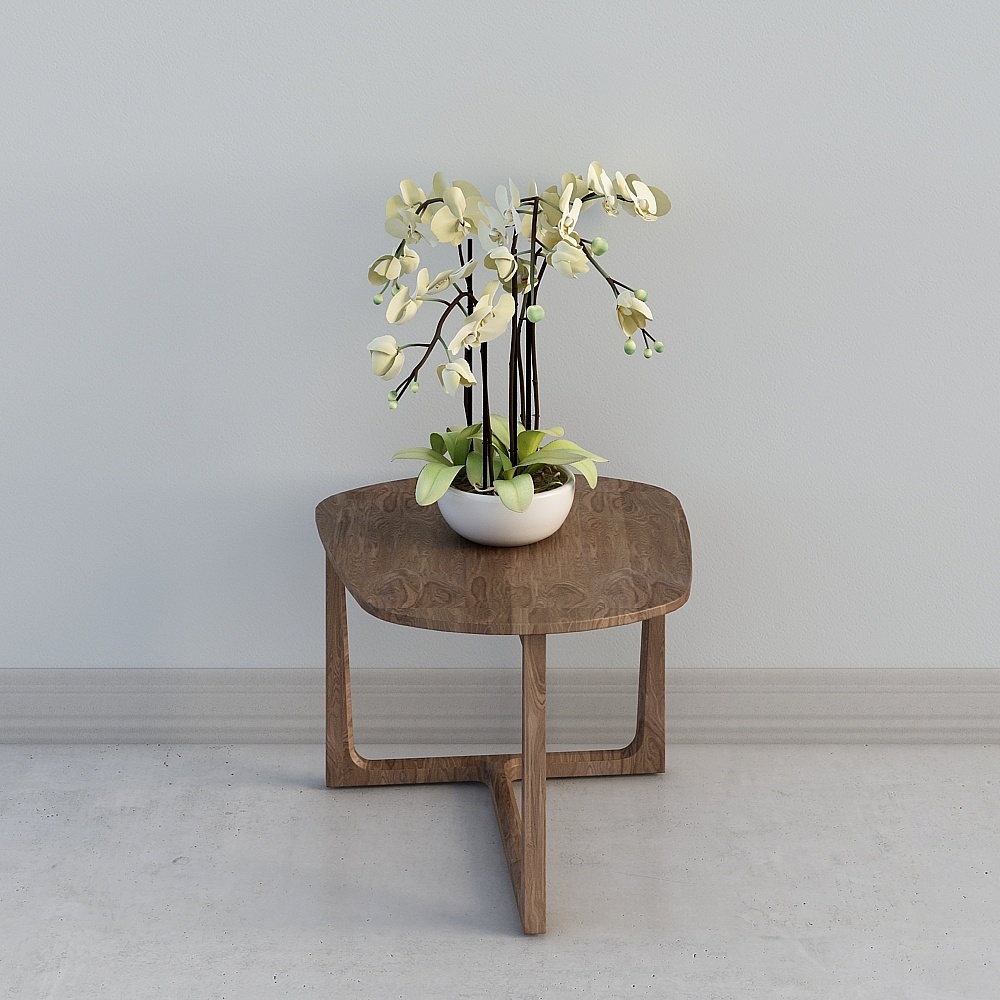 Tavolini laterali con bordo in legno moderno